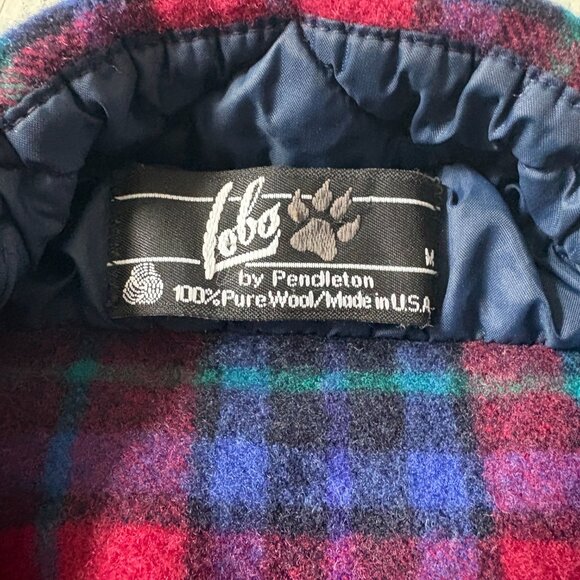 Vtg Pendleton Lobo Wool Plaid Flannel Button Down Shirt - Picture 2 of 2